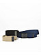 Hurley 3 In 1 Black, Navy Blue & Tan Web Belt - Thumbnail image 1 of 3