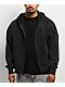 ITA Fractal Black Wash Crop Zip Hoodie - Thumbnail image 1 of 5