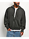 ITA Fractal Black Wash Crop Zip Hoodie - Thumbnail image 1 of 5