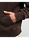 ITA Fractal Brown Wash Crop Zip Hoodie - Thumbnail image 4 of 4