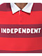 Independent BTG Burgundy Stripe Polo Shirt