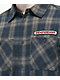 Independent Reed camisa de manga corta con botones a cuadros azul marino y gris