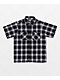 Independent Uncle Charlie Black & White Short Sleeve Flannel Shirt - Thumbnail image 1 of 3