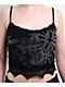 Insomnia Blessed Rhinestone Black Crop Tank Top - Thumbnail image 4 of 12