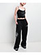 Insomnia Blessed Rhinestone Black Crop Tank Top - Thumbnail image 7 of 12