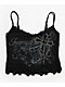 Insomnia Blessed Rhinestone Black Crop Tank Top - Thumbnail image 8 of 12