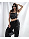 Insomnia Blessed Rhinestone Black Crop Tank Top - Thumbnail image 9 of 12