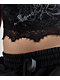 Insomnia Blessed Rhinestone Black Crop Tank Top - Thumbnail image 11 of 12