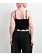 Insomnia Blessed Rhinestone Black Crop Tank Top - Thumbnail image 2 of 12