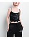 Insomnia Blessed Rhinestone Black Crop Tank Top - Thumbnail image 1 of 12