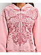 Insomnia Visuals Bonnie Rhinestone Pink Zip Hoodie - Thumbnail image 3 of 5