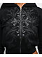 Insomnia Visuals Centerpiece Rhinestone Black Crop Zip Hoodie - Thumbnail image 3 of 5