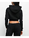 Insomnia Visuals Centerpiece Rhinestone Black Crop Zip Hoodie - Thumbnail image 2 of 5