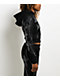 Insomnia Visuals Chains Rhinestone Black Crop Zip Hoodie - Thumbnail image 5 of 6