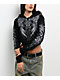 Insomnia Visuals Corset Black Crop Zip Hoodie - Thumbnail image 1 of 5
