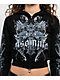 Insomnia Visuals Crucifix Rhinestone Black Crop Zip Hoodie - Thumbnail image 3 of 7