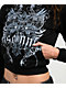 Insomnia Visuals Crucifix Rhinestone Black Crop Zip Hoodie - Thumbnail image 4 of 7