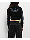 Insomnia Visuals Crucifix Rhinestone Black Crop Zip Hoodie - Thumbnail image 2 of 7