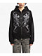 Insomnia Visuals Double Cross Rhinestone Black Zip Hoodie - Thumbnail image 1 of 3