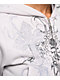 Insomnia Visuals Double Cross Rhinestone Grey Crop Zip Hoodie - Thumbnail image 4 of 9