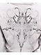 Insomnia Visuals Double Cross Rhinestone Grey Crop Zip Hoodie - Thumbnail image 6 of 9