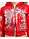 Insomnia Visuals Eclipse Rhinestone Red Crop Zip Hoodie - Thumbnail image 4 of 6