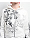 Insomnia Visuals Elegance White Crop Zip Hoodie - Thumbnail image 3 of 5