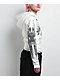 Insomnia Visuals Elegance White Crop Zip Hoodie - Thumbnail image 4 of 5