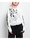 Insomnia Visuals Elegance White Crop Zip Hoodie - Thumbnail image 1 of 5