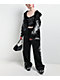Insomnia Visuals Eternal Rhinestone Black Wash Zip Hoodie - Thumbnail image 9 of 13