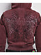 Insomnia Visuals Fever Red Wash Crop Zip Hoodie - Thumbnail image 4 of 7