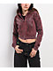Insomnia Visuals Fever Red Wash Crop Zip Hoodie - Thumbnail image 1 of 7