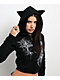 Insomnia Visuals Kitty Sigilism Black Crop Zip Hoodie - Thumbnail image 6 of 6