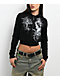 Insomnia Visuals Kitty Sigilism Black Crop Zip Hoodie - Thumbnail image 1 of 6