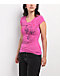 Insomnia Visuals Lovers Rhinestone Pink V-Neck T-Shirt - Thumbnail image 1 of 5
