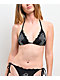Insomnia Visuals Rosary Rhinestone Black Triangle Bikini Top - Thumbnail image 1 of 4