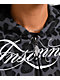 Insomnia Visuals Script Black Cheetah Crop Zip Hoodie - Thumbnail image 3 of 5