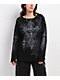 Insomnia Visuals Scripture Ribbed Black Long Sleeve Oversized T-Shirt - Thumbnail image 1 of 5