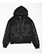 Insomnia Visuals Sigil Rhinestone Black Crop Zip Hoodie - Thumbnail image 6 of 6