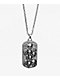 Insomnia Visuals Skulls Dog Tag Silver Necklace - Thumbnail image 1 of 2