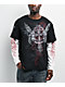 Insomnia Visuals Winged Cross Black & White 2fer Long Sleeve T-Shirt - Thumbnail image 1 of 6