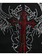 Insomnia Visuals Winged Cross Rhinestone Black Zip Hoodie - Thumbnail image 4 of 8