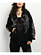 Insomnia Visuals Winged Cross Rhinestone Black Zip Hoodie - Thumbnail image 1 of 8