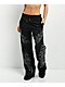 Insomnia Visuals Wings Rhinestone Black Sweatpants - Thumbnail image 1 of 8