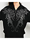 Insomnia Visuals Wings Rhinestone Black Zip Hoodie - Thumbnail image 3 of 8