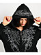 Insomnia Visuals Wings Rhinestone Black Zip Hoodie - Thumbnail image 7 of 8