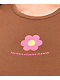 JV By Jac Vanek Delicate Flower Brown T-Shirt