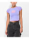 JV By Jac Vanek Dont Care Purple Crop T-Shirt - Thumbnail image 1 of 4