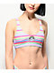 JV by Jac Vanek Rainbow Stripe Bralette Bikini Top