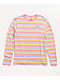 JV by Jac Vanek What's The Tea Striped Pink Long Sleeve T-Shirt - Thumbnail image 1 of 2